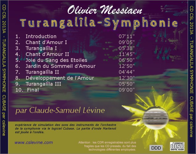 Dos du CD 2013 A "Turangalla Cubase"